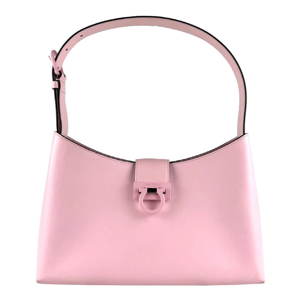 Salvatore Ferragamo shoulder bag Gancini leather pink